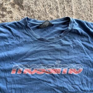 VINTAGE MOSSIMO SHIRT FADED BLUE SURF SKATE Y2K 00S MENS LARGE GRAPHIC TEE